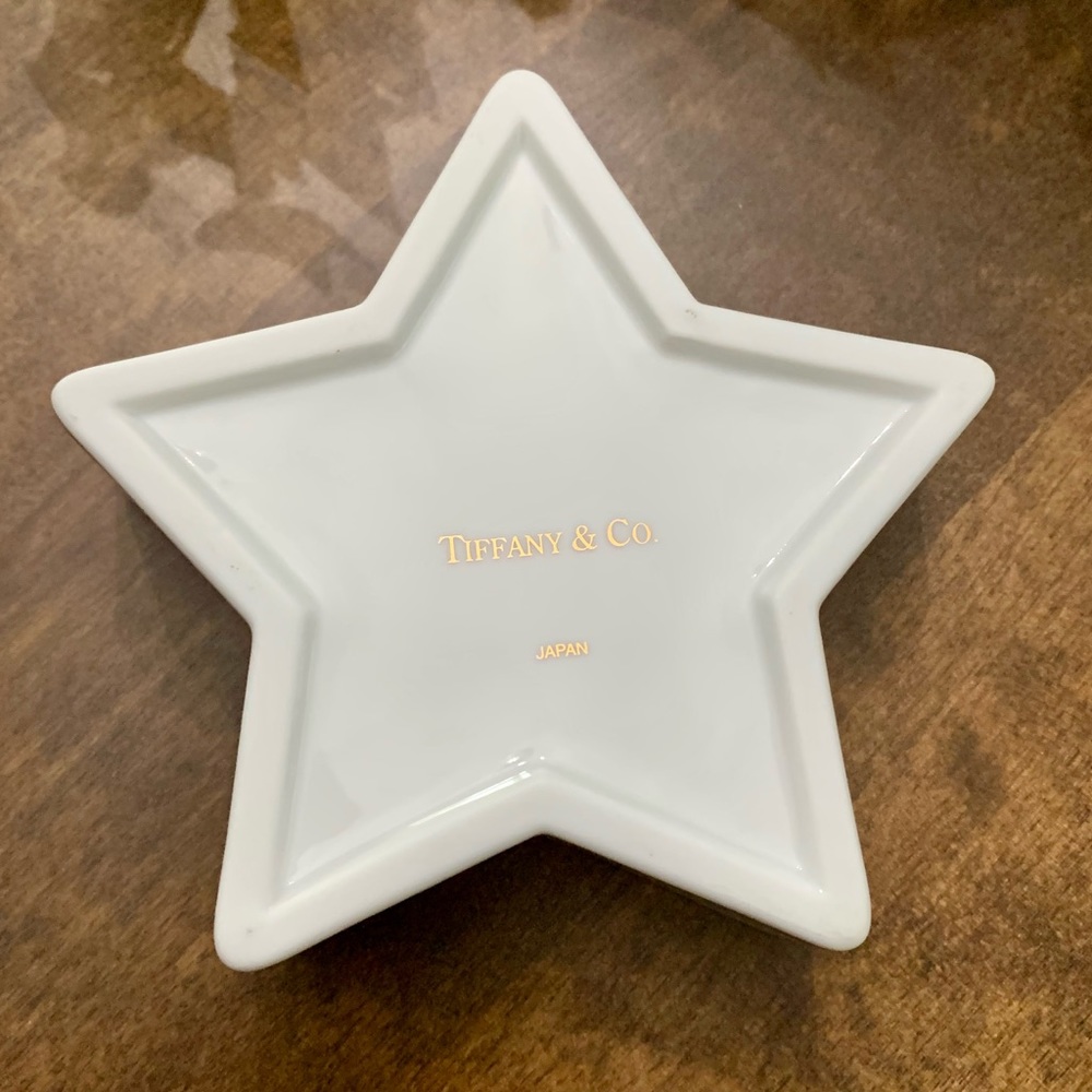 Gorgeous Tiffany & Co 24k Gold Trim Star Trinket/Jewelry box - Picture 5 of 11